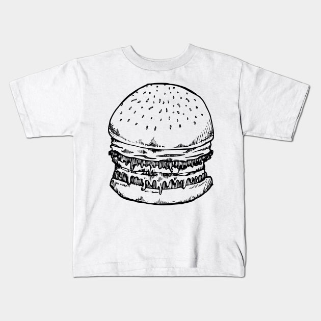 Hamburger Kids T-Shirt by TKDoodle